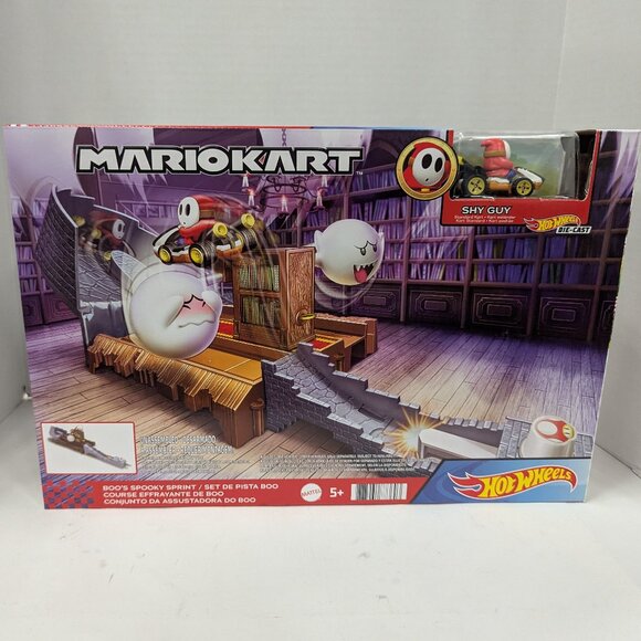 Hot Wheels Other - Hot Wheels Mario Kart Boo’s Spooky Sprint Track Set w/ Boo Figure (BRAND NEW)